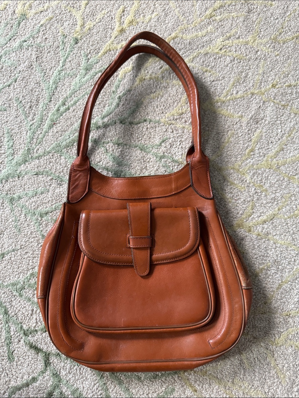 Genuine 1960s vintage thin leather purse
